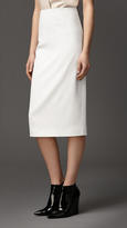 Thumbnail for your product : Burberry Piqué Virgin Wool Blend Pencil Skirt