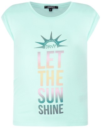 DKNY Girls Turquoise Viscose Top
