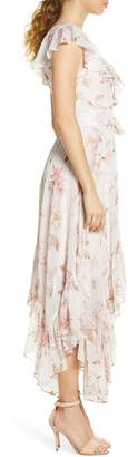 Ever New Floral Print Handkerchief Hem Maxi Dress