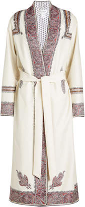 Etro Embroidered Coat with Wool, Silk and Metallic Thread
