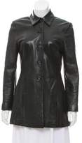 Thumbnail for your product : Bergdorf Goodman Leather Button-Up Jacket
