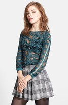 Thumbnail for your product : Free People Floral Textured Sheer Pullover