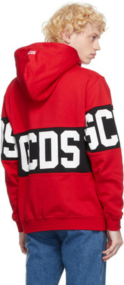 GCDS Red Band Logo Hoodie