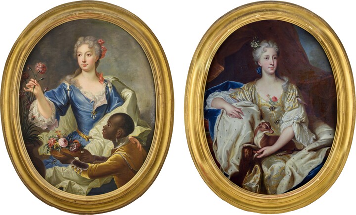 Hyacinthe Rigaud, A very Important pair of Rococo 18th Century French portraits