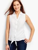 Thumbnail for your product : Talbots Tie-Front Linen Shirt