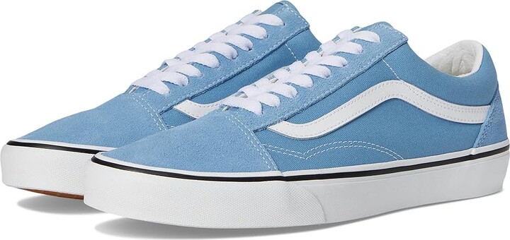 Vans Old Skool Skate Shoes Color Theory Heritage Blue : Men's 3.5 - Women's 5 Medium, Canvas/Leather/Suede