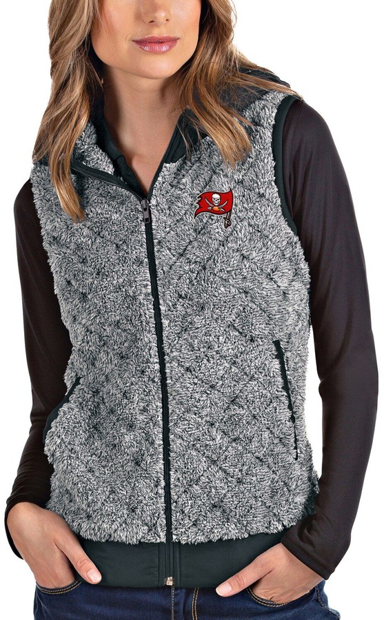 Antigua Women's Heathered Gray Tampa Bay Buccaneers Fame Hooded Full-Zip  Vest - ShopStyle