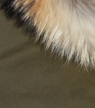 Saint Laurent Cotton-blend fur-trimmed parka