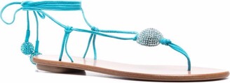 Aquazzura Jackie rhinestone-embellished sandals