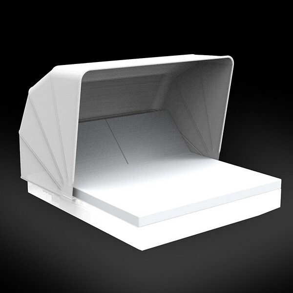 Vondom Vela 2 Reclining Square Daybed with folding sunroof Illuminated in Multicolor