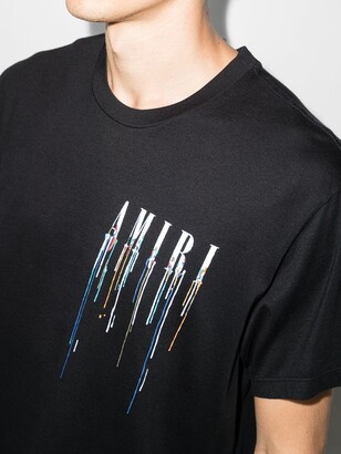 Amiri Paint-drip Logo T-shirt in Black for Men
