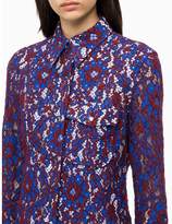 Thumbnail for your product : Calvin Klein Floral Lace Long Sleeve Dress