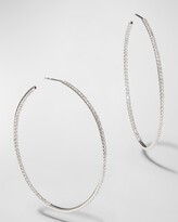 Thumbnail for your product : Roberto Coin 55mm White Gold Diamond Hoop Earrings, 2ct