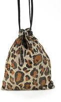 Thumbnail for your product : Tory Burch Brown Chain Mail Leopard Printed Mini Shoulder Bucket Handbag