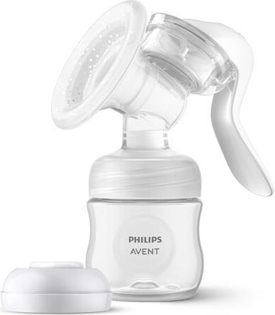 Avent Naturally Philips Manual Breast Pump - Easy Pumping with Natural Motion Technology - Transparent, SCF430/03
