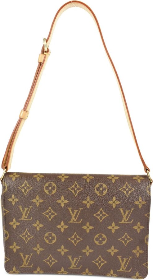 Louis Vuitton Musette Tango Brown Gold Plated Handbag (Pre-Owned)