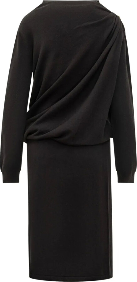 Fabiana Filippi Draped Button-Detail Dress