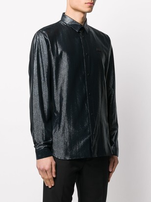 Philipp Plein Metallic Long-Sleeve Shirt