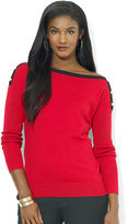 Thumbnail for your product : Lauren Ralph Lauren Contrast Bateau Sweater