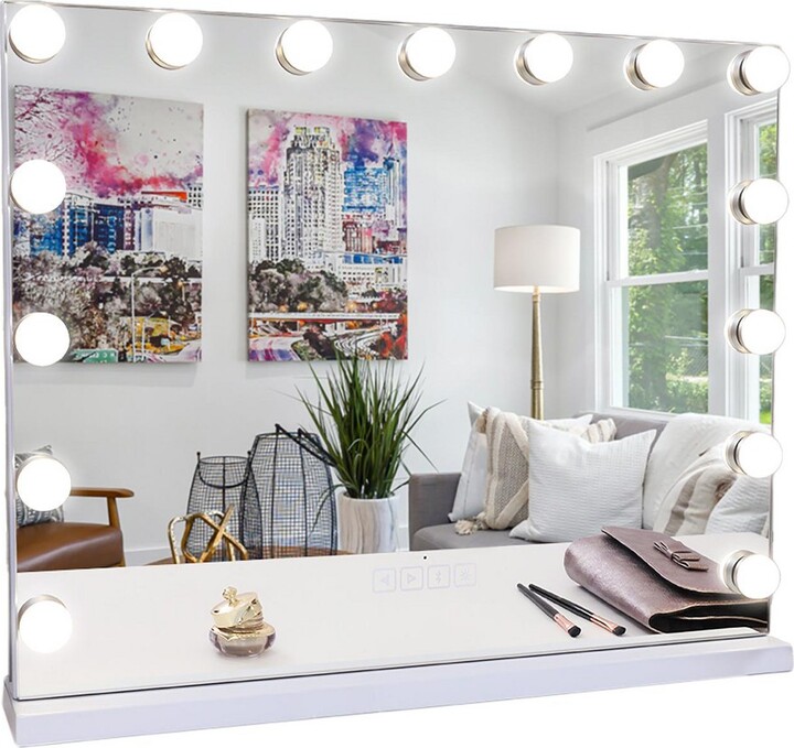 Fenchilin Large Vanity Mirror With Lights and Bluetooth Speaker ShopStyle