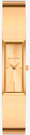 Yazmeen Gold-Tone Bangle Watch