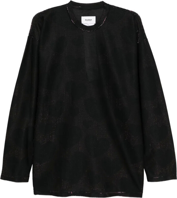 Doublet heart-print sparkling T-shirt