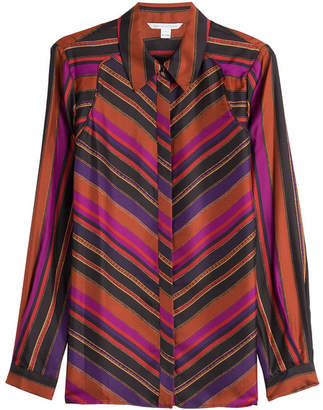 Diane von Furstenberg Printed Silk Shirt