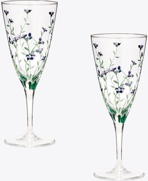 Jolie Fleur Champagne Glass, Set of 2