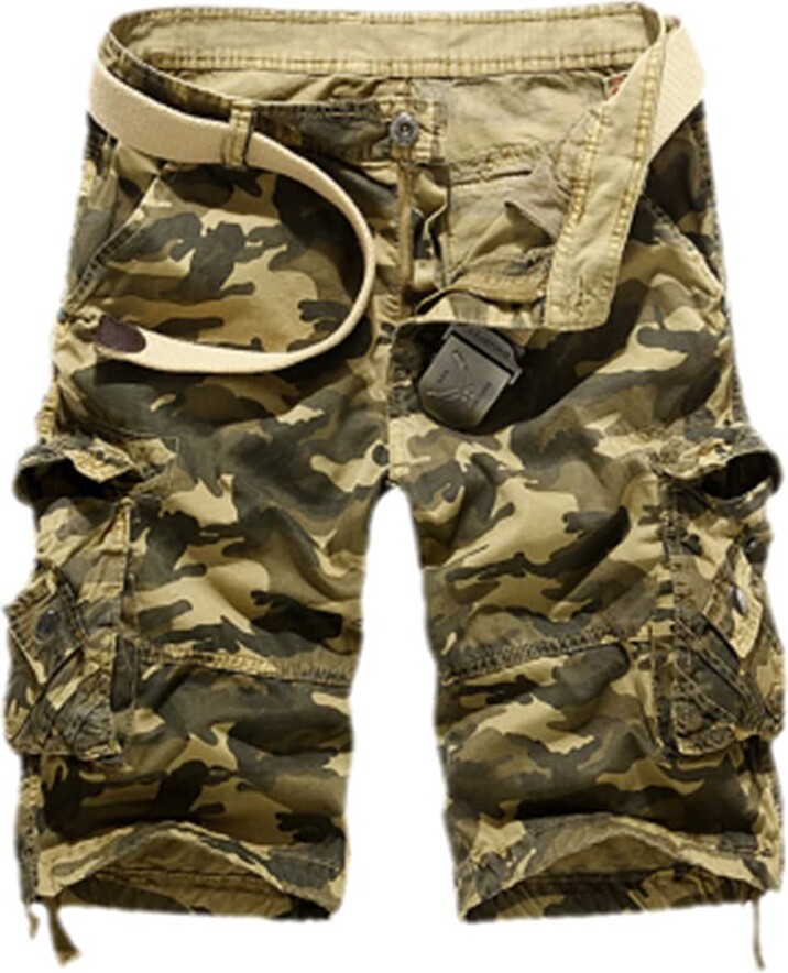 JUZHIJIA Loose Cargo Shorts Men Summer Military Camo Short Pants Male