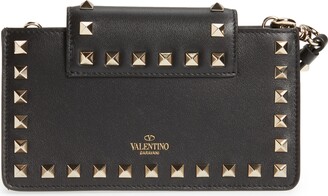Valentino Garavani Rockstud Leather Smartphone Wallet