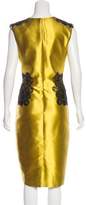 Thumbnail for your product : Lela Rose Lace-Trimmed Sleeveless Dress