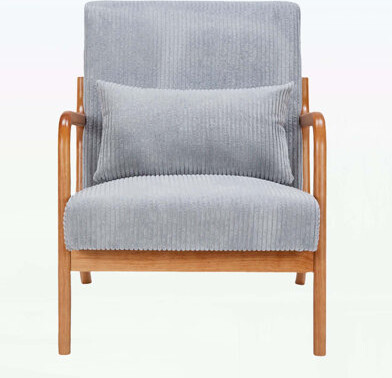 George Oliver Accent Chair with Pillow,Wood Frame for Living Room,Bedroom,and Balcony Comfort