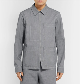A.P.C. Striped Cotton Chore Jacket