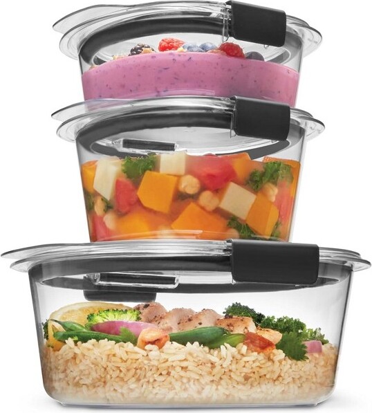 YIGII BPA-freeleak-proofroundfoodstoragecontainerswithlids6-pieceset。Setof3RoundContainers‎9.17\
