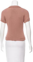 Thumbnail for your product : Alberta Ferretti Virgin Wool Short Sleeve Cardigan