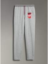 Thumbnail for your product : Burberry Graffitied Ticket Print Sweatpants , Size: XL, Grey