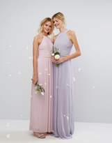 Thumbnail for your product : TFNC Tall High Neck Pleated Maxi Bridesmaid Dress