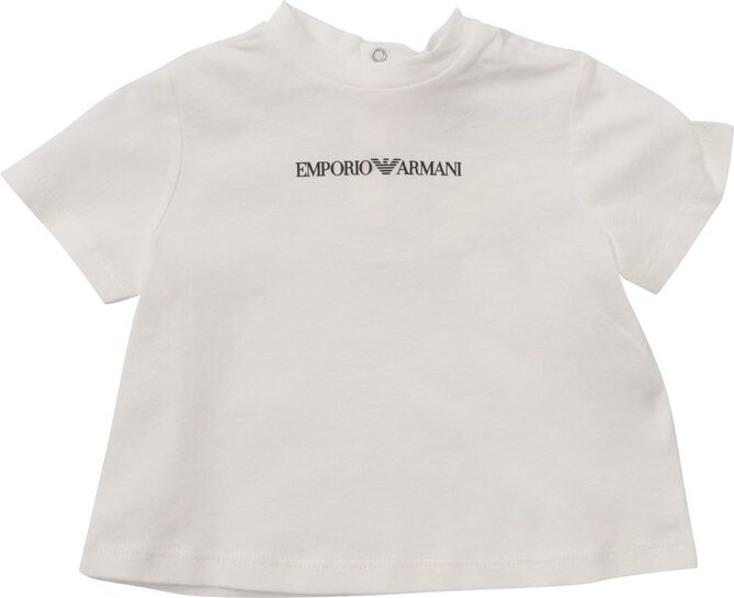 Emporio Armani Kids Logo-Rubberised Crewneck T-Shirt