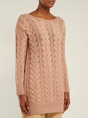 Ryan Roche - Cable-knit Cashmere Sweater - Pink