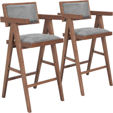 Corrigan Studio Barstool Modern Kitchen Island Seating Tall Chairs Set Of 2 Durable Counter Stools