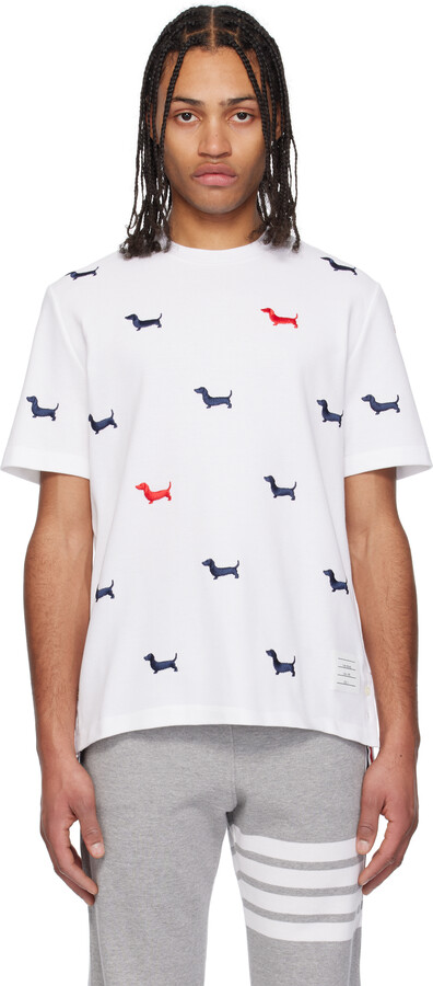 Thom Browne White Classic Pique Hector Short Sleeve T-shirt