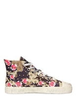 Thumbnail for your product : Gienchi 20mm Studded Canvas High Top Sneakers