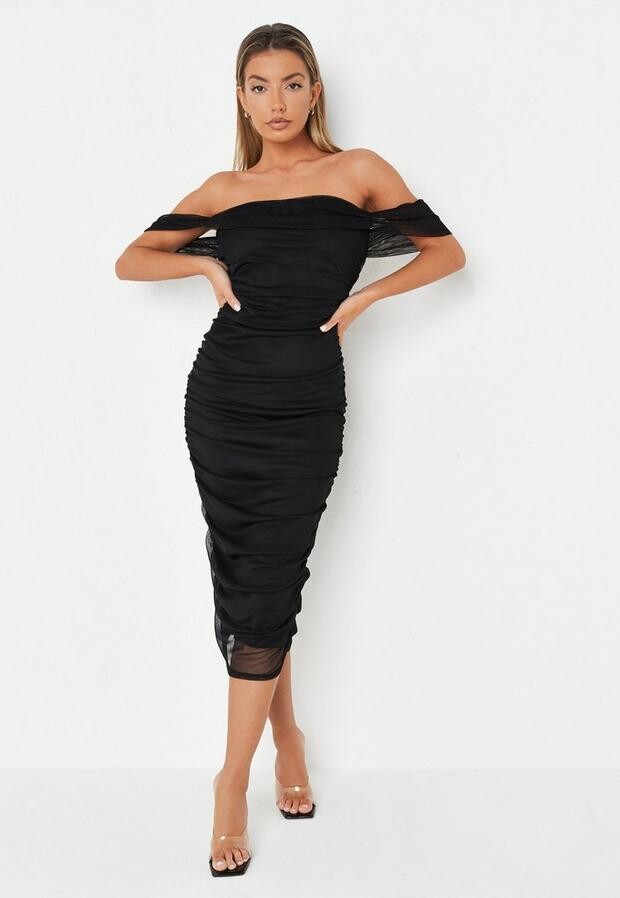 Missguided Black Women's Midi Dresses | Shop the world's largest 