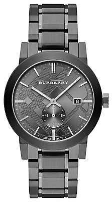 Burberry BU9902 Men's The City Date Bracelet Strap Watch, Gunmetal