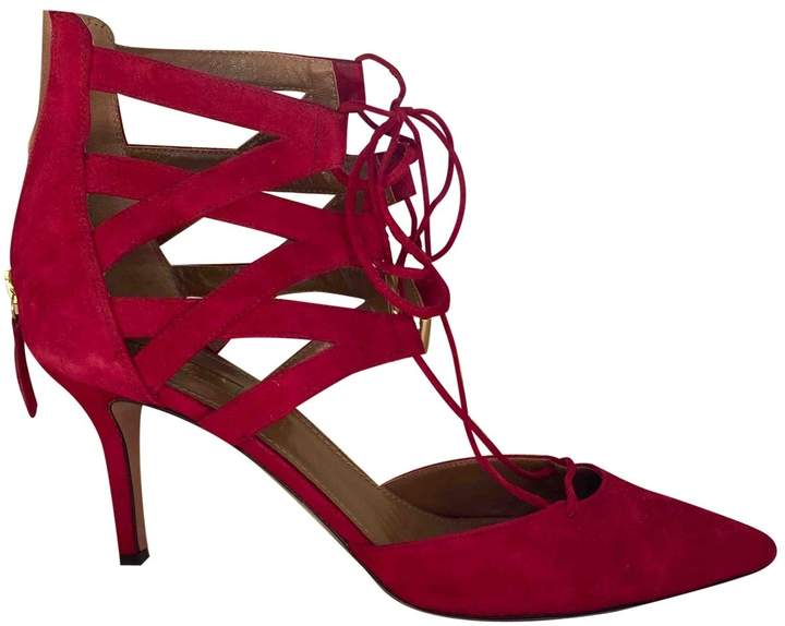red aquazzura heels