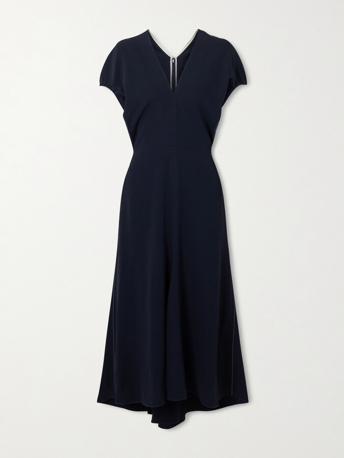 Victoria Beckham - Crepe Midi Dress - Blue