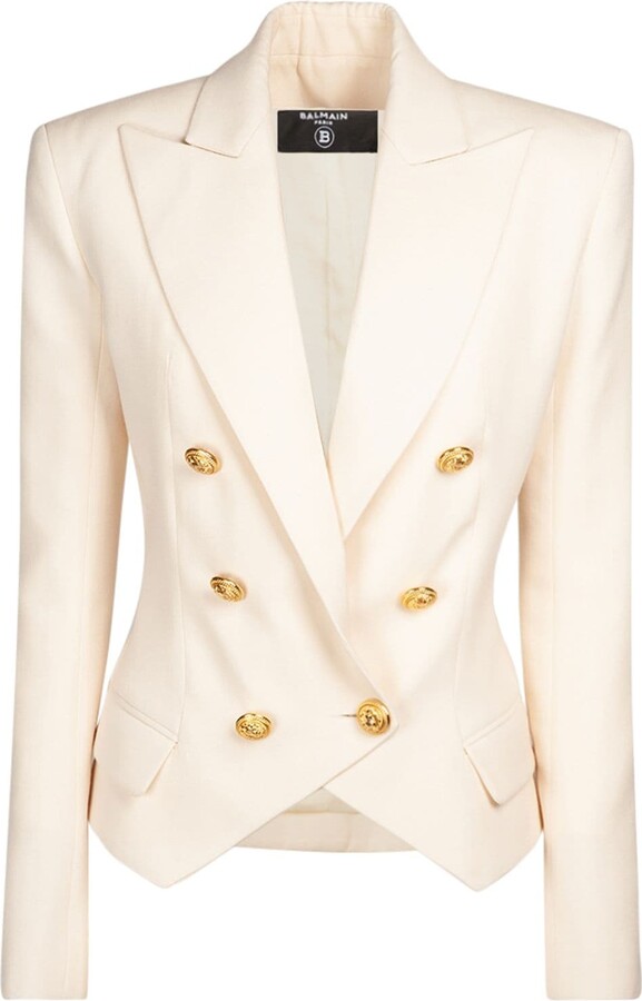 Balmain White Women's Jackets | ShopStyle