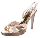 Thumbnail for your product : Rene Caovilla Metallic Braided Sandals
