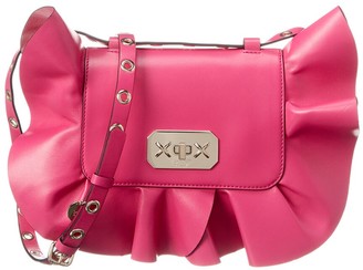 RED Valentino Rock Ruffle Leather Shoulder Bag