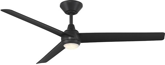 Modern Forms Pisces Indoor/Outdoor Smart LED Ceiling Fan in Black, 3 Blades